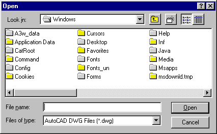 Open dialog box