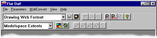 Flat Out! window menu bar -- when first opened