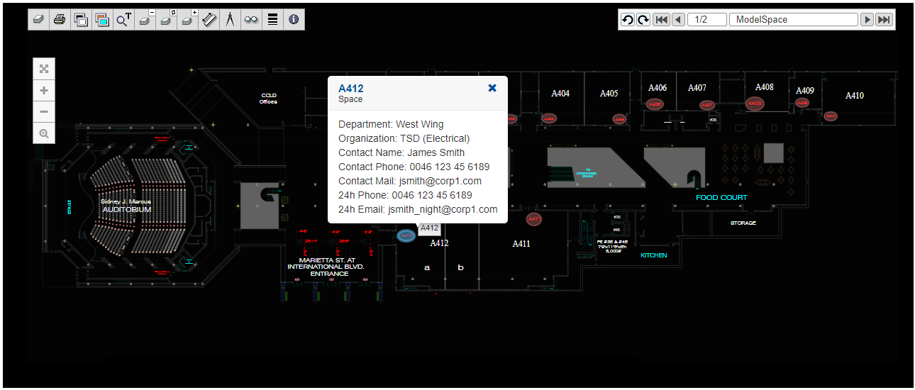 Connecting to IBM Tririga to display user content at locations